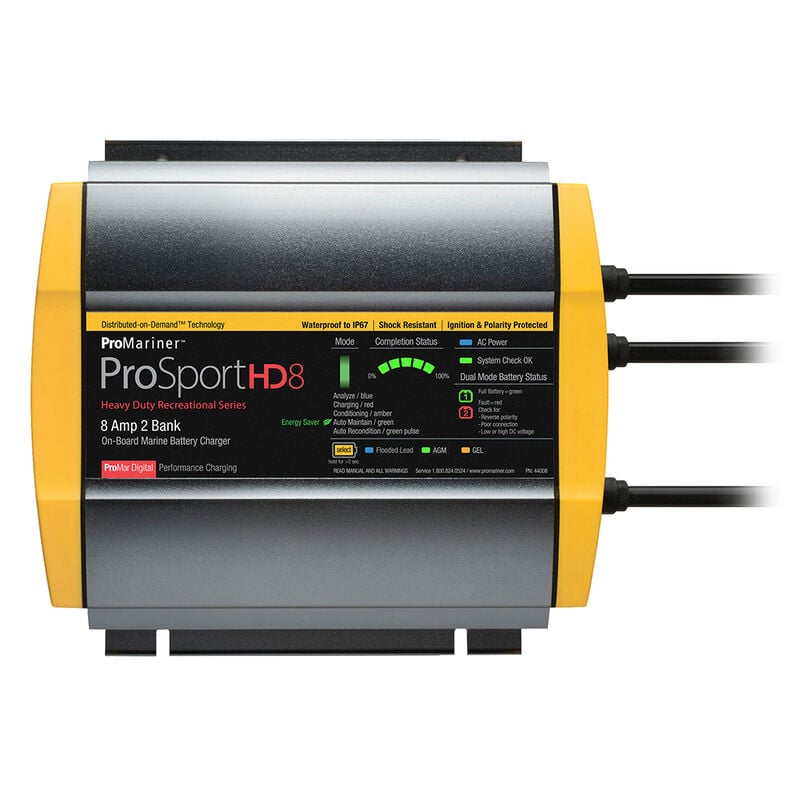 ProMariner ProSportHD 8 Gen 4 - 8 Amp - 2 Bank Battery Charger image number 1