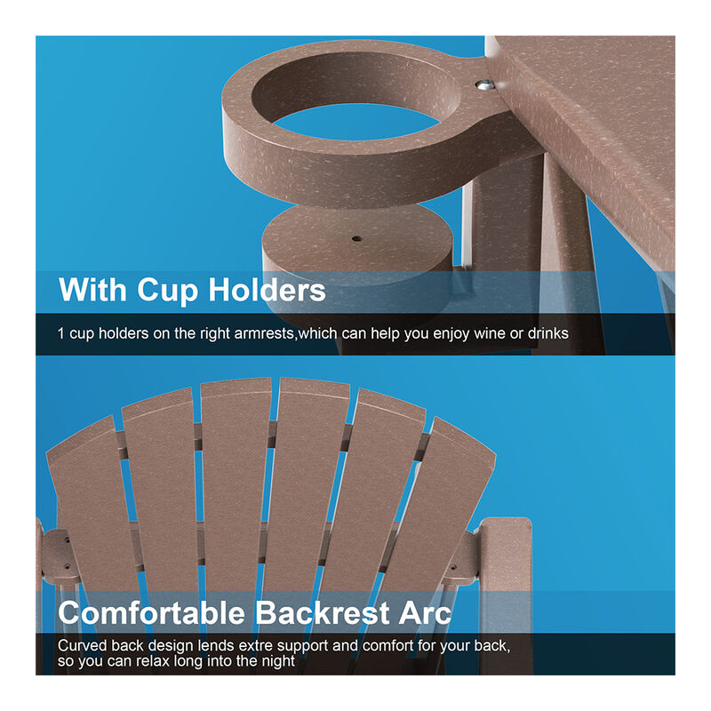 Upland Adjustable Adirondack Chair with Built-In Ottoman image number 6