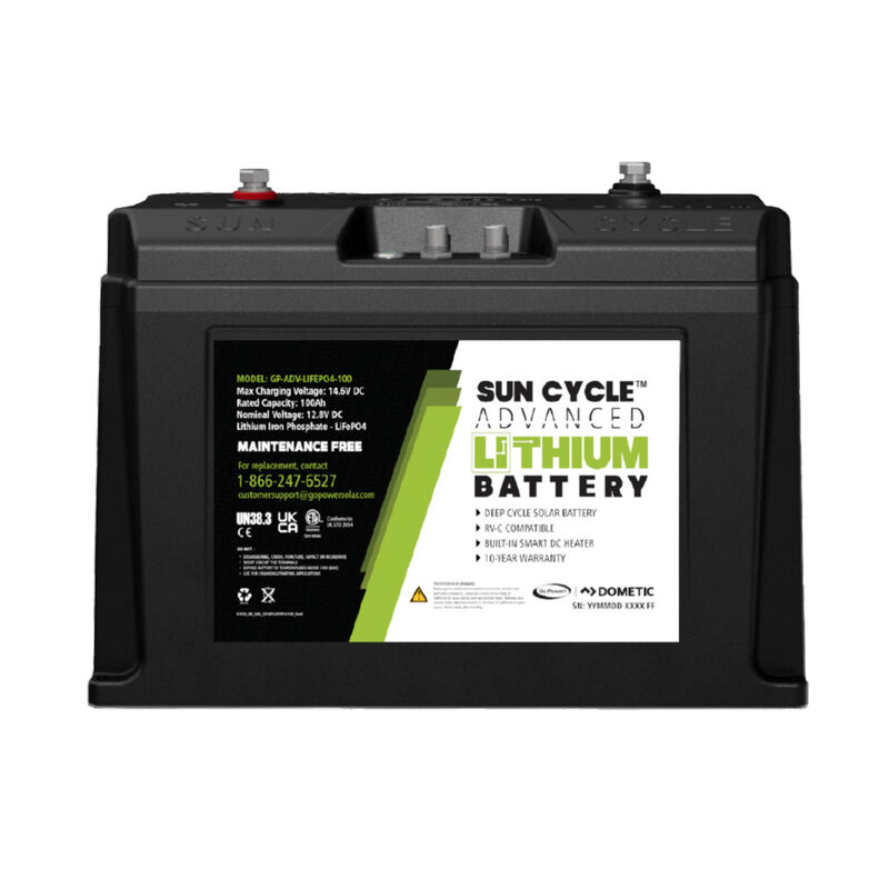 Dometic Go Power! Advanced 100Ah 12V Lithium Battery (GP-ADV-LIFEPO4-100) image number 2