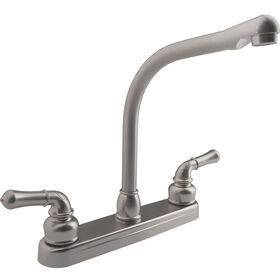 Dura Faucet Classical Hi-Rise RV Kitchen Faucet, Brushed Satin Nickel