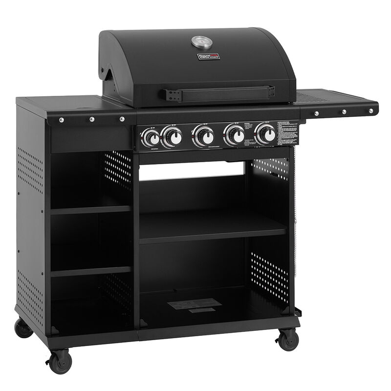Royal Gourmet OK4002T 4 Burner Gas Grill with Side Burner and Storage Shelves image number 8