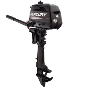 Mercury 4hp Tiller FourStroke Outboard Motor - 20" Shaft, Manual Tilt/Trim, Manual Start