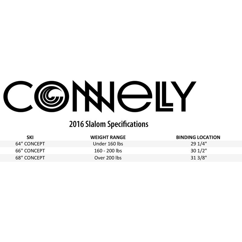 Connelly Concept Slalom Waterski With Stoker Binding And Rear Toe Plate image number 4