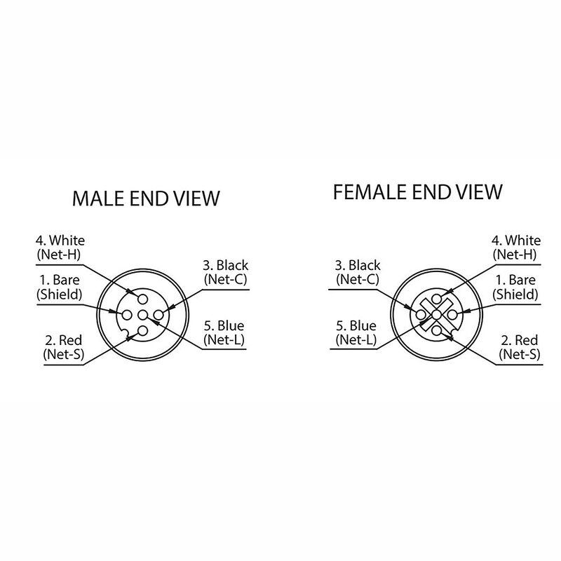 Maretron Micro Double-Ended Cordset, 5 Meters, Gray image number 4