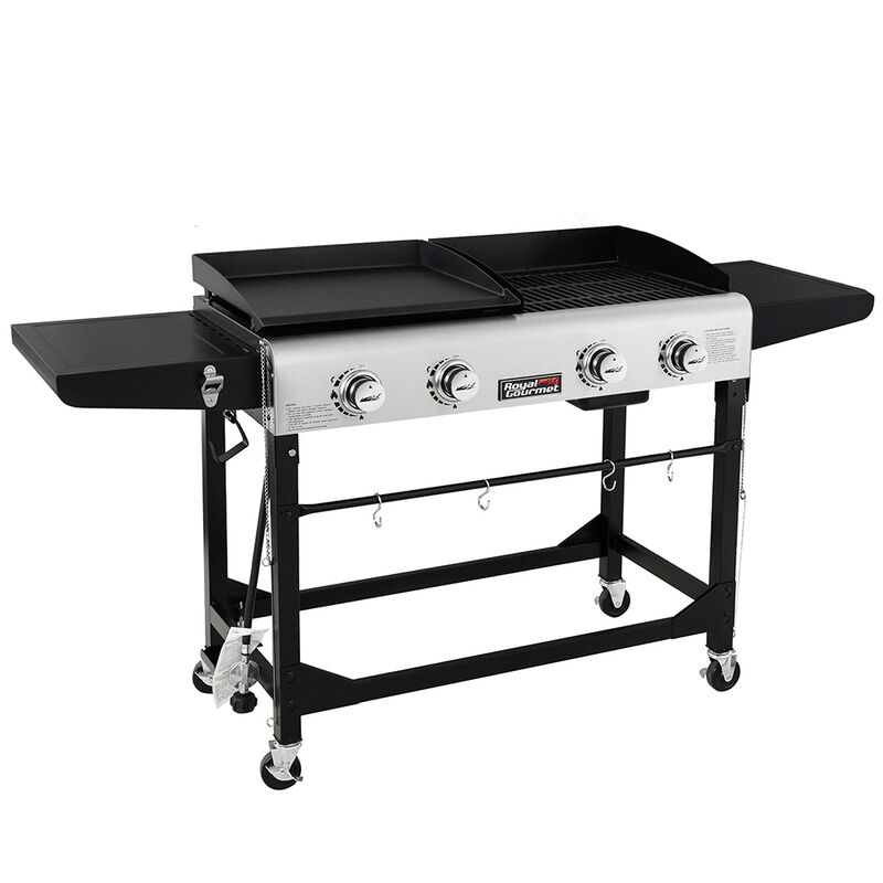 Royal Gourmet 4-Burner&nbsp;Flat Top&nbsp;Gas Grill & Griddle Combo, Folding Legs Design image number 4