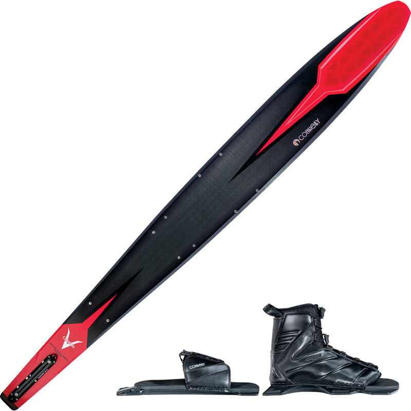 Connelly Carbon V Slalom Waterski w/Tempest Binding and Rear Toe Plate image number 1