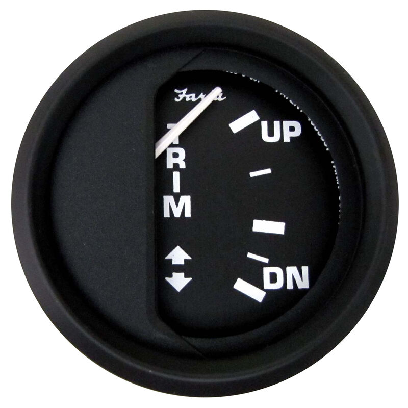Faria 2" Euro Black Series Trim Gauge, OMC Outboard image number 1