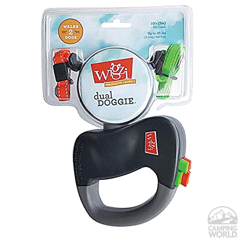 Wigzi Two Dog Reflective Retractable Leash with Zero Tangle Patent image number 2