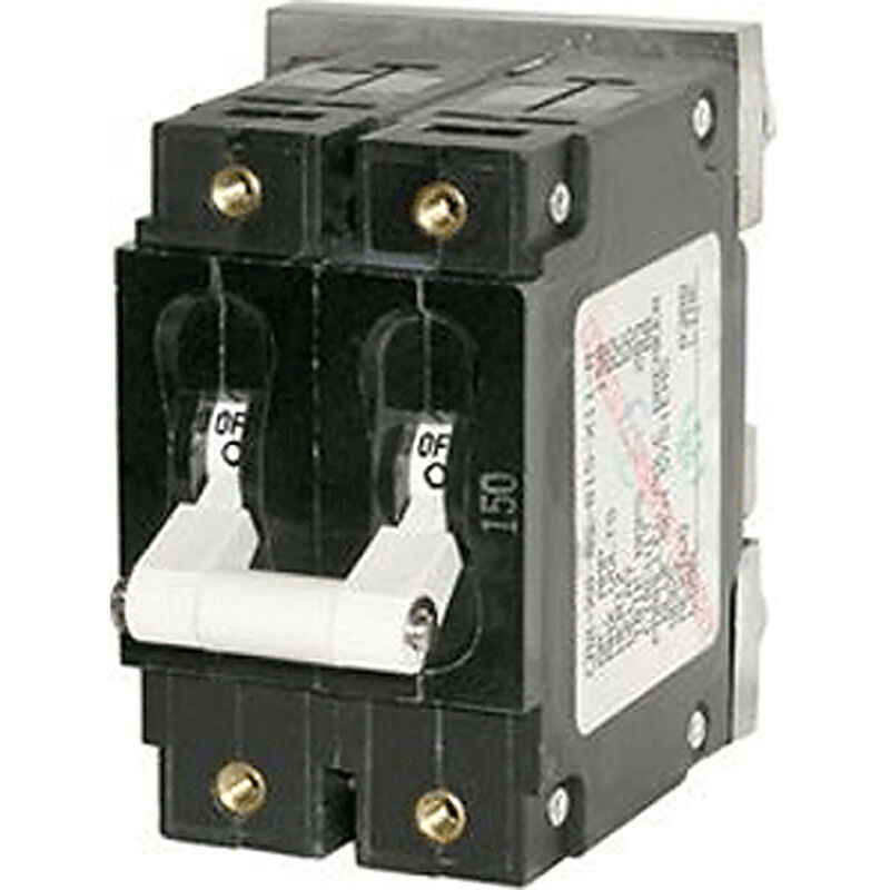 Blue Sea DC Circuit Breaker C-Series Toggle Switch, Double Pole, 175A image number 1