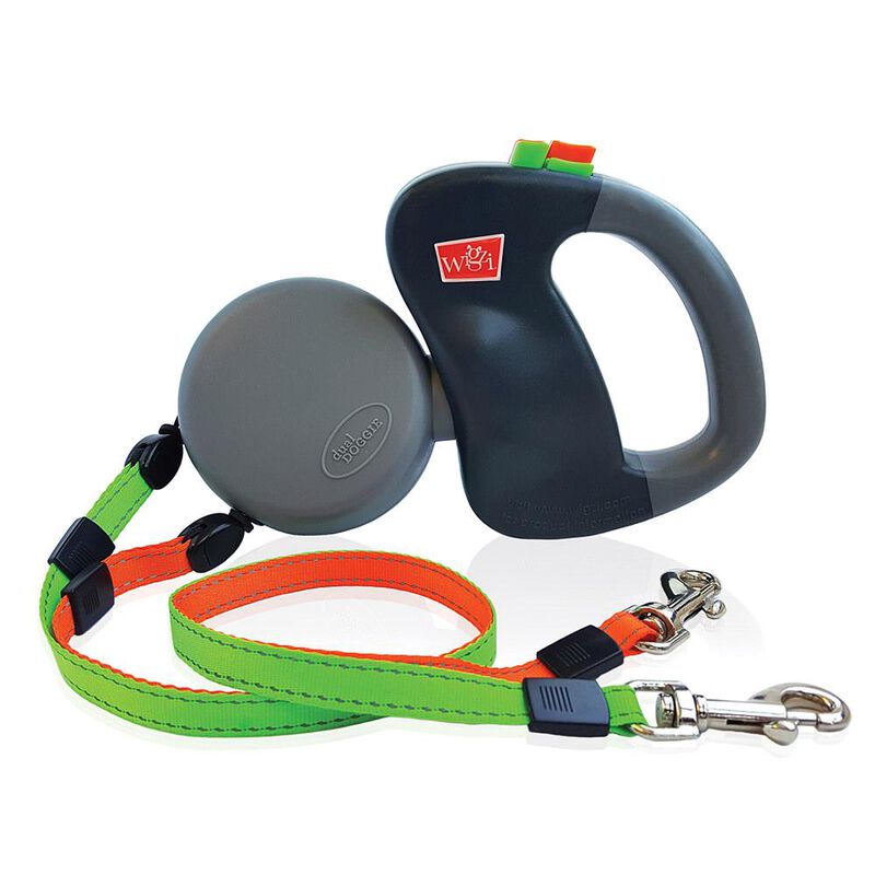 Wigzi Two Dog Reflective Retractable Leash with Zero Tangle Patent image number 1
