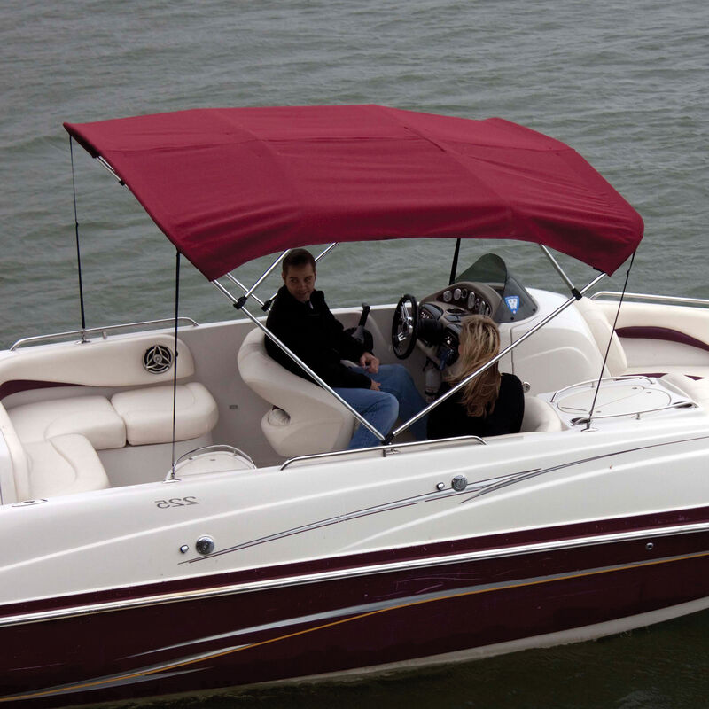 Shademate Sunbrella Stainless 4-Bow Bimini Top 8'L x 54''H 79''-84'' Wide image number 1