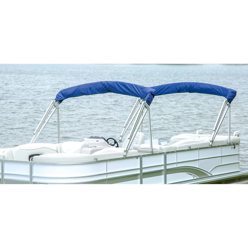 Twin Top Pontoon Bimini Top, SurLast Polyester, 1-1/4" Frame, 96"-102" Wide image number 2