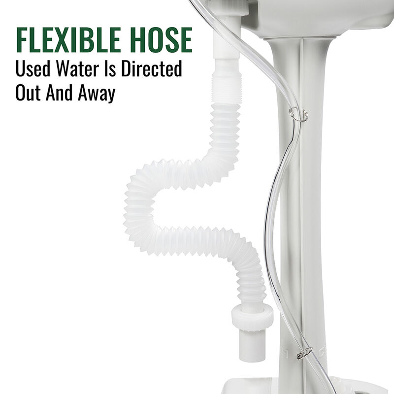 Outdoor 5 Gallon Portable Sink with Hose Adapter, Foot Pump, and Soap Dispenser image number 5