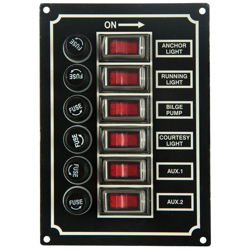 Overton's 6-Gang Rocker Switch Panel image number 1
