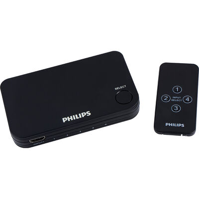 Philips Elite 4-Port HDMI Switch with Wireless Remote Control