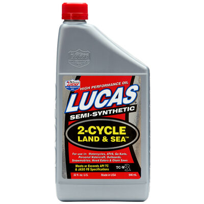 Lucas Oil Semi-Synthetic TC-W3 2-Cycle Land And Sea Oil, Quart