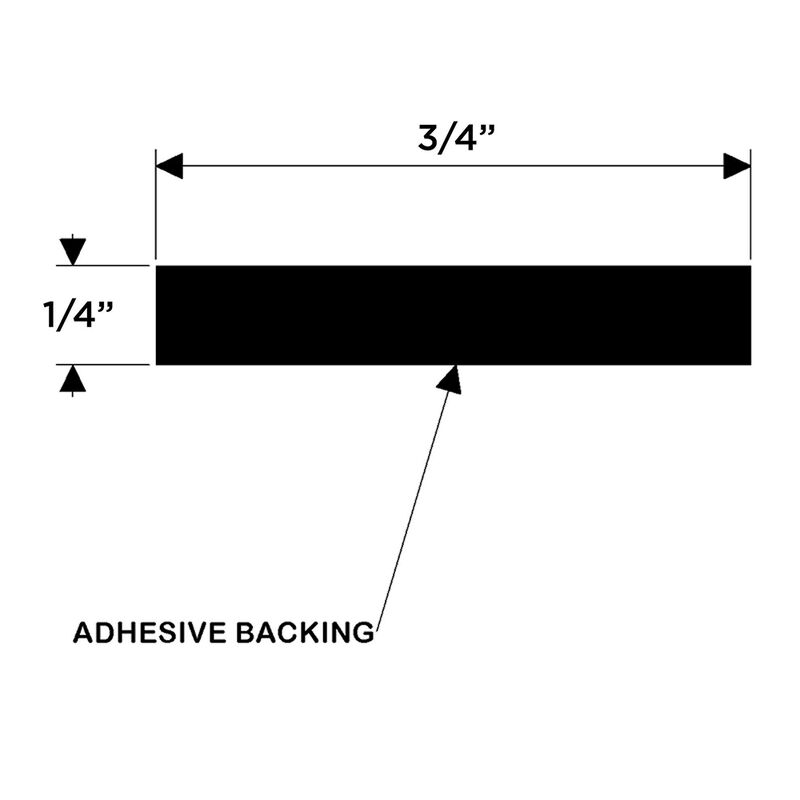TACO Marine Hatch Tape, 1/4" X 3/4", Black, 8 Feet image number 2