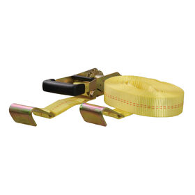 CURT 27' Yellow Cargo Strap with Flat Hooks, 3,333 lbs.
