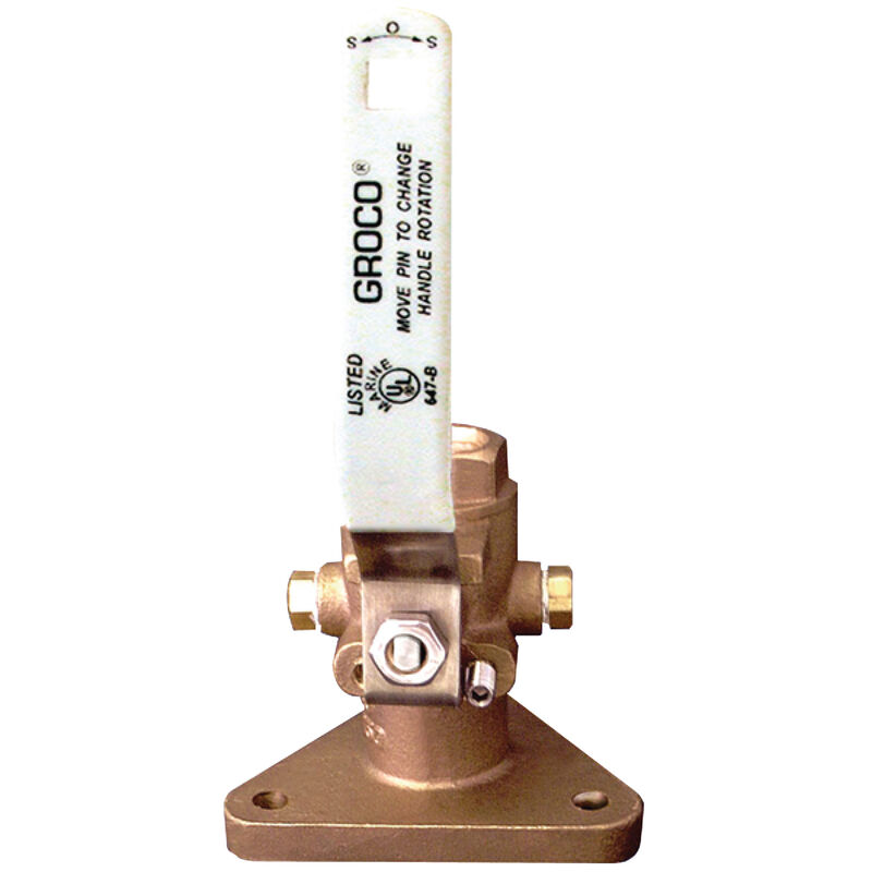 Groco FBV-1000 Tri-Flange Seacock, 1" Connection image number 1