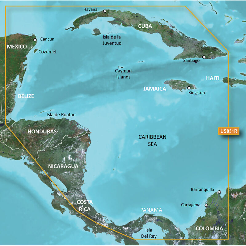 Garmin BlueChart g2 Vision HD Cartography, Southwest Caribbean image number 1