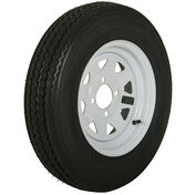 Tredit H188 5.30 x 12 Bias Trailer Tire, 4-Lug Spoke White Rim