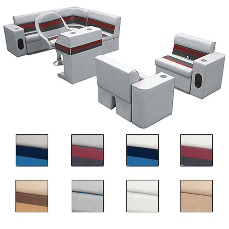 Deluxe Pontoon Furniture w/Toe Kick Base, Group 6 Package, Gray