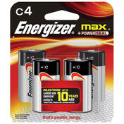 Energizer MAX C Batteries, 4-Pack