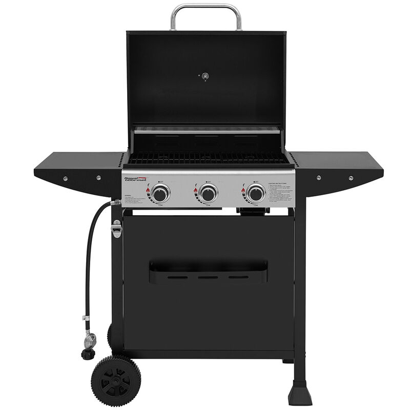 Royal Gourmet 3-Burner Propane Grill w/ Side Shelves & Rack image number 7