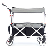 Creative Outdoor Pack and Push Ultra Compact Folding Stroller Wagon with Canopy