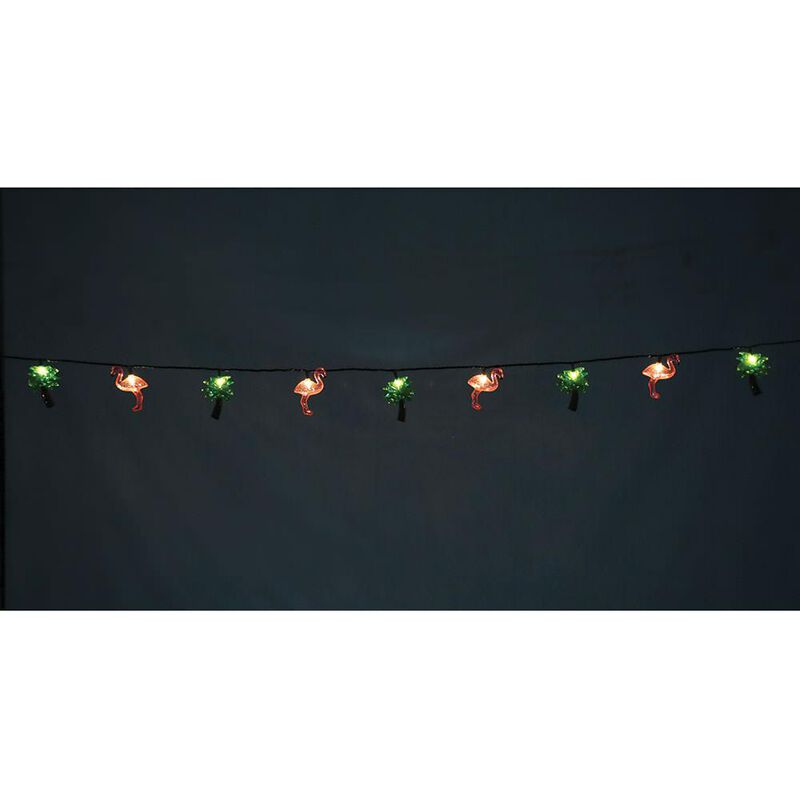 Flamingo & Palm Tree Mini Light Set, 10 Lights, 8 1/2&rsquo; Cord image number 8