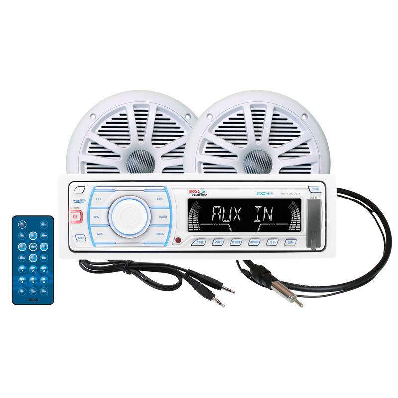 Boss MOV1307W.6 AM/FM/MP3/iPod Receiver Package With Two 6.5" Dual Cone Speakers image number 1