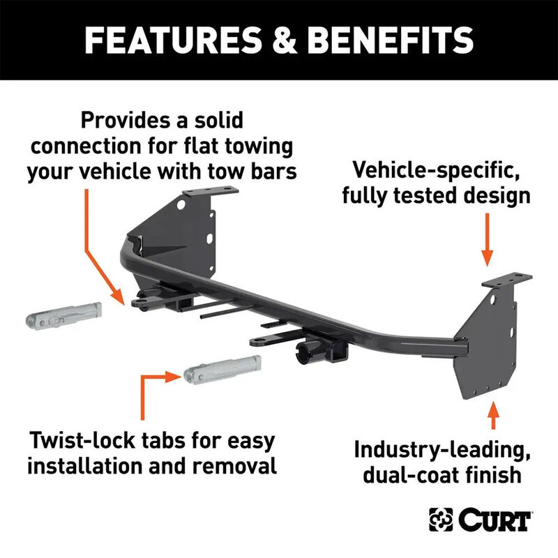 CURT 70148 Custom Tow Bar Base Plate, Select Chevrolet Equinox image number 2