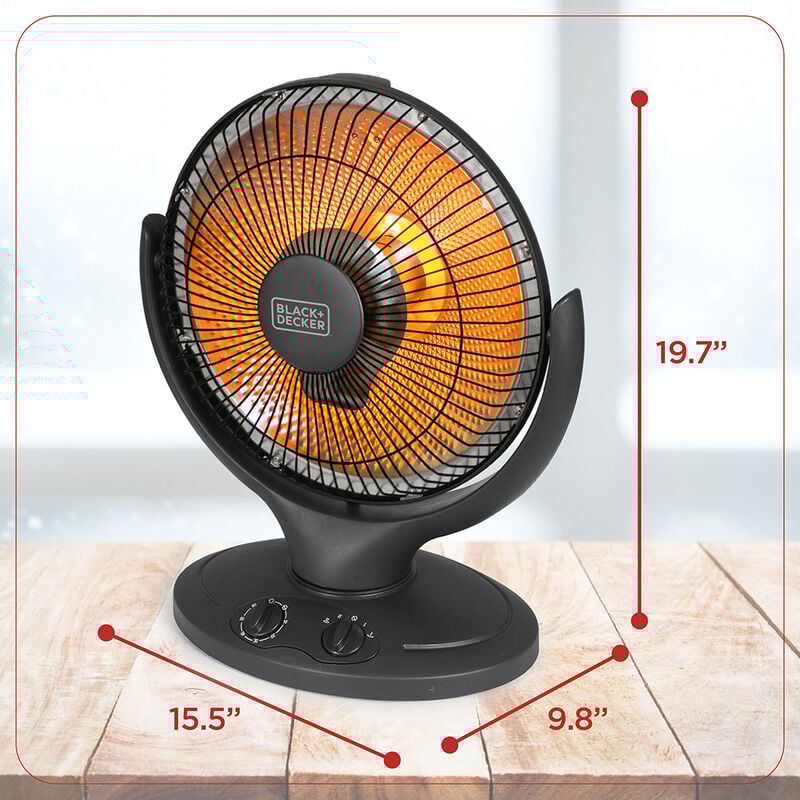 Black+Decker 800W Radiant Dish Heater image number 8