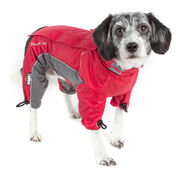 Helios Blizzard Full-Bodied Adjustable and 3M Reflective Dog Jacket, Cola Red, Small