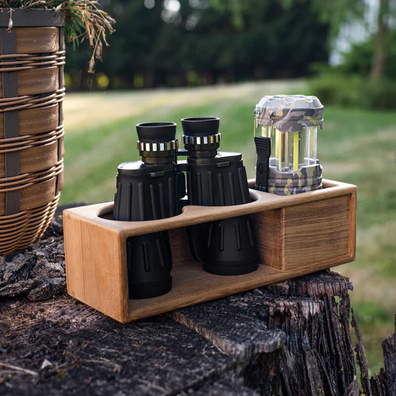 Whitecap Teak Two Insulated Drink/Binocular Rack w/Tray image number 2