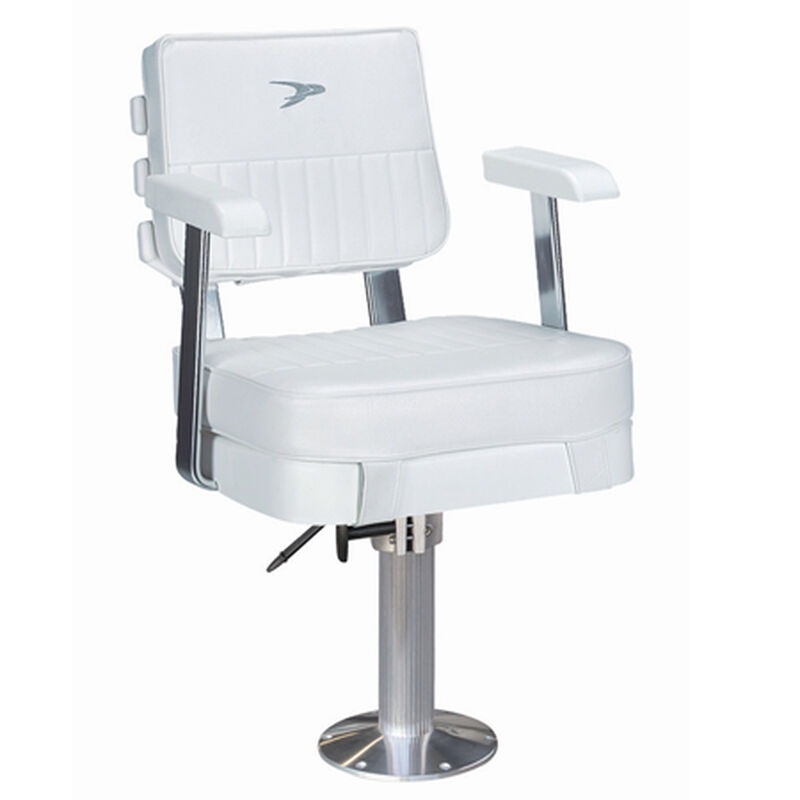 Wise Ladder Back Helm Chair w/15" Fixed Pedestal and Seat Slide image number 1