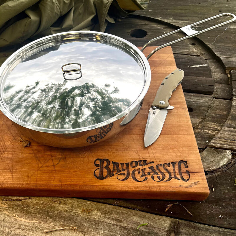 Bayou Classic Stainless Steel Camp Skillet and Lid image number 2