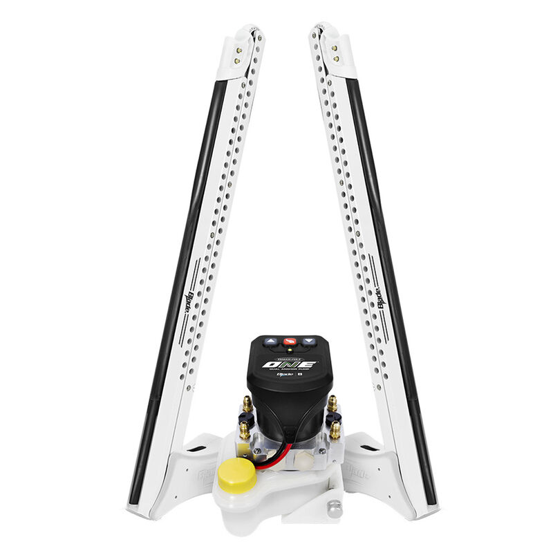 Power-Pole Blade ONE Pump BLS Shallow Water Anchor System - 8' - Dual Blade - White