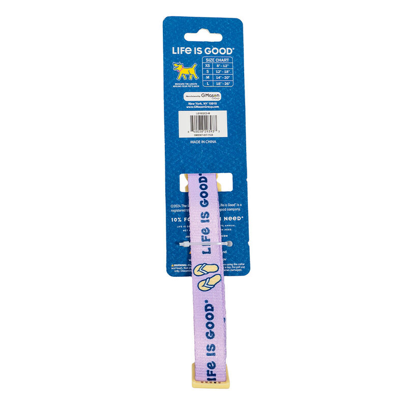 Life is Good Beach Icons Dog Collar, Lilac Purple, Medium image number 2