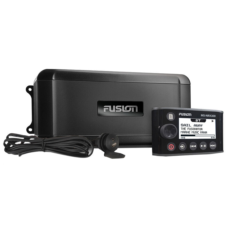 Fusion BB300R Marine Black Box Receiver With NRX300 Wired Remote image number 1