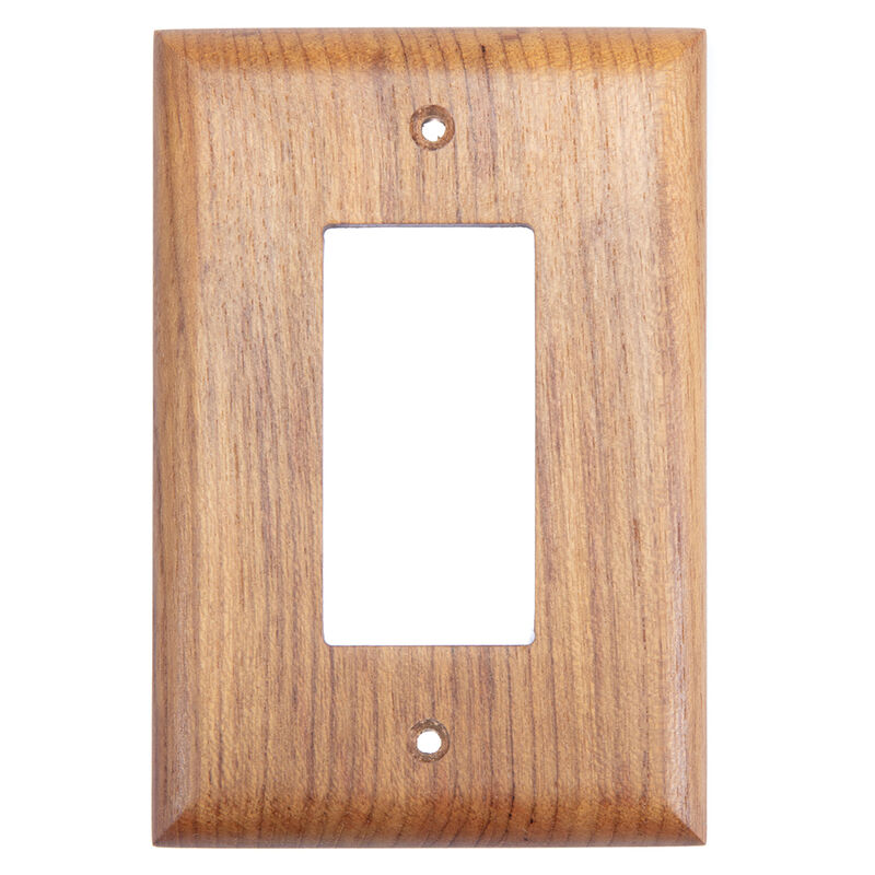 Whitecap Teak Ground Fault Outlet Cover, Receptacle Plate image number 1