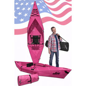  Tucktec 10FT PRO Plastic Folding Kayak in Pink