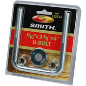 Smith Zinc-Plated U-Bolt, 4"L x 3-1/8"W