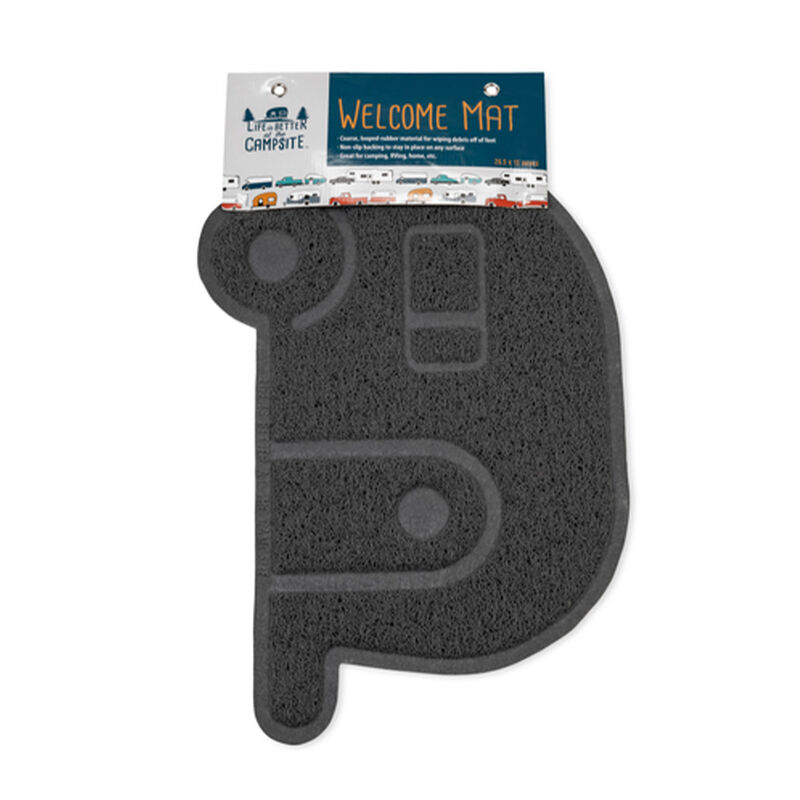 Camco Life is Better at the Campsite Door Mat, Retro Travel Trailer image number 5