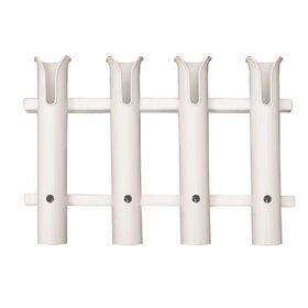 TACO Marine 4-Rod Deluxe Poly Rod Rack, White