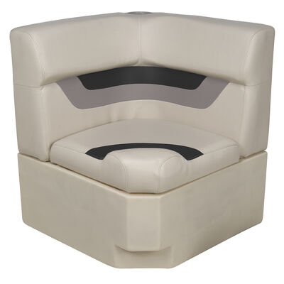 Toonmate Designer Pontoon Corner Section Seat, Platinum