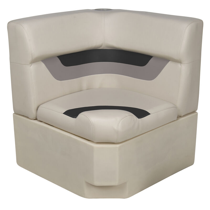 Toonmate Designer Pontoon Corner Section Seat, Platinum image number 1