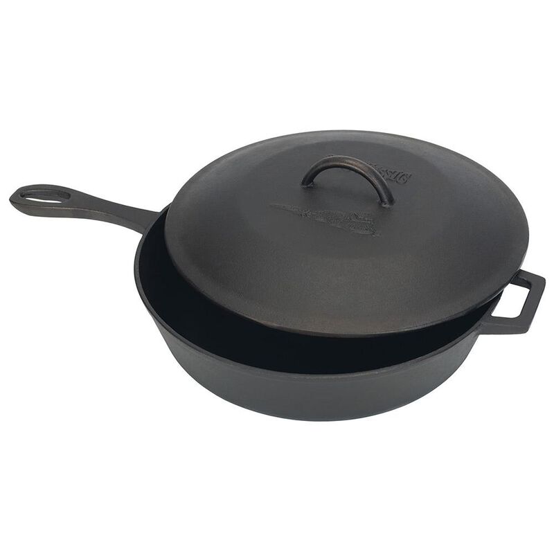 Bayou Classic&reg; 5-qt Cast Iron Skillet with Basting Lid image number 1