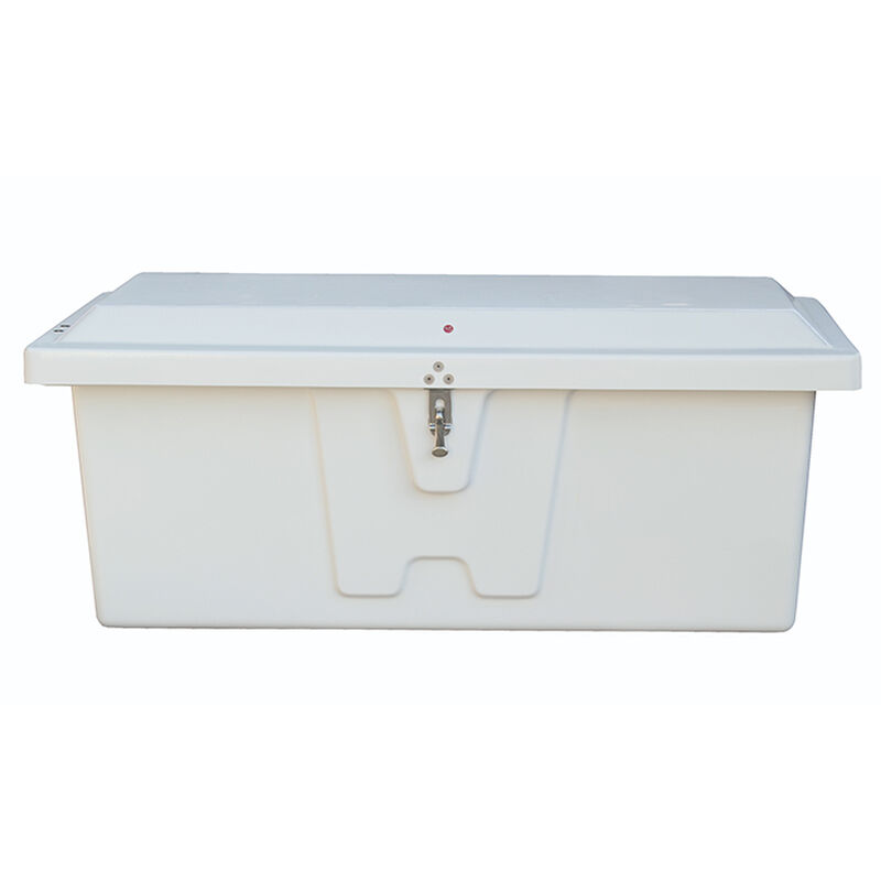 Stow 'N Go Fiberglass Dock Box White Medium Low Profile (18"H x 48"W x