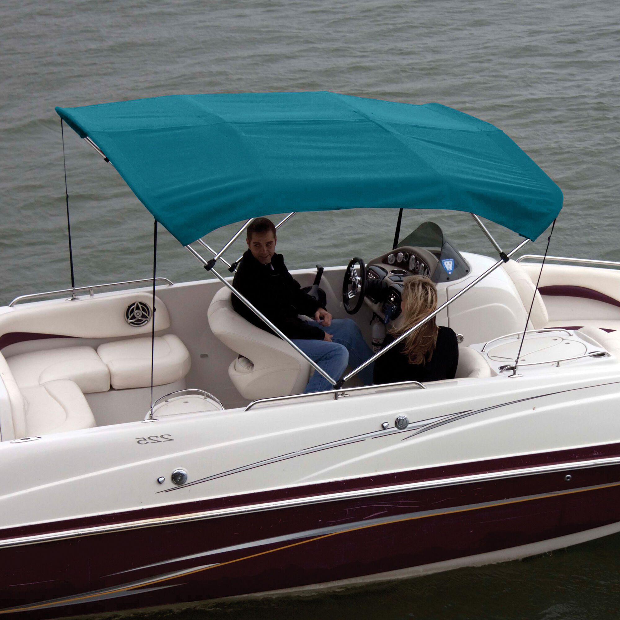 Vortex Green 4 Bow Bimini Top 6' Long, 91-96" Wide, 54